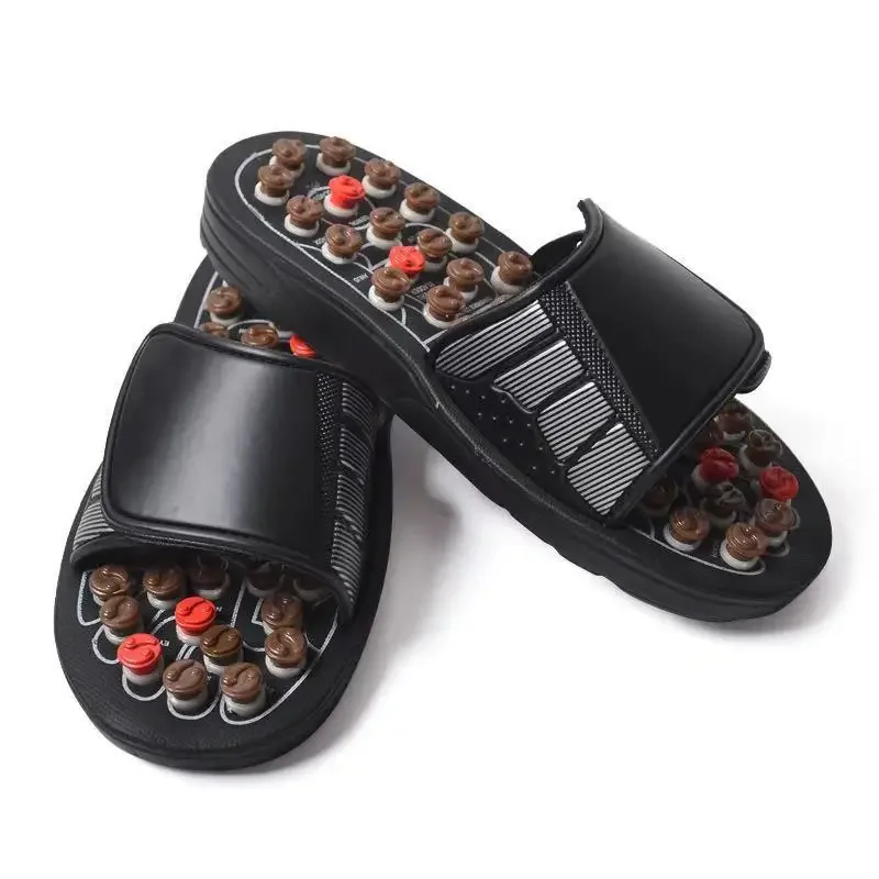brown massage slippers